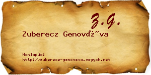 Zuberecz Genovéva névjegykártya